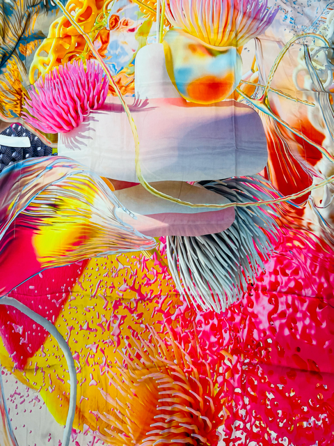 Digital Print Silk Kaftan