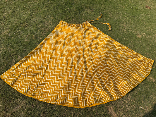 Golden Mashru Silk Skirt