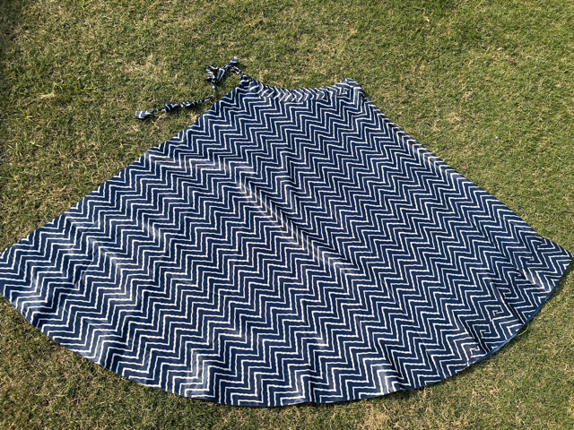 Blue Mashru Silk Skirt