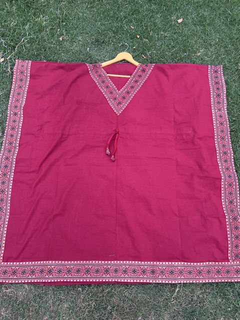 Trendy Cotton Maroon Kaftan