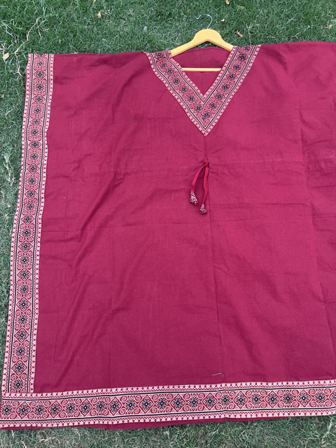 Trendy Cotton Maron Kaftan