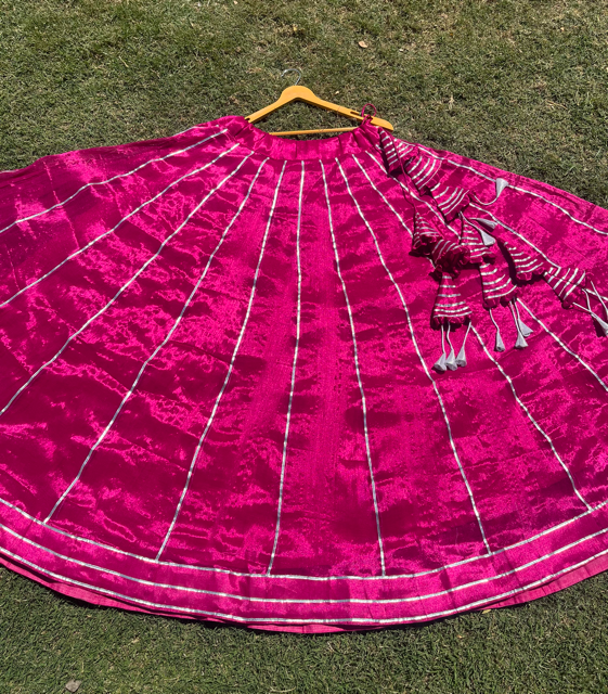 Tissue Cotton Fuchsia Panel Skirt