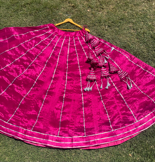 Tissue Cotton Fuchsia Panel Skirt