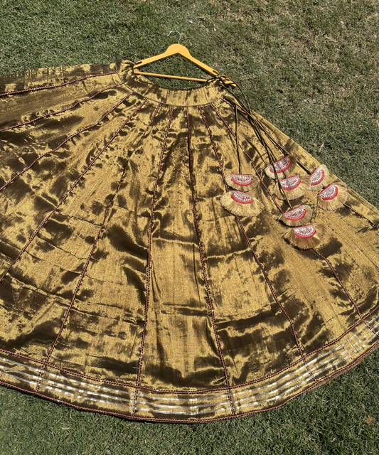 Tissue Cotton Golden Panel Skirt