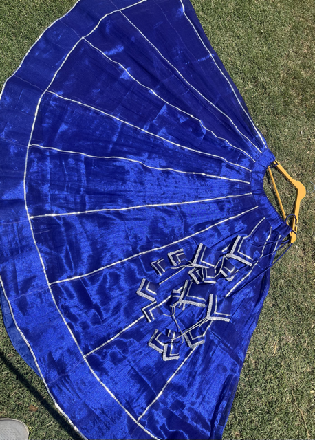 Tissue Cotton Royal Blue Panel Skirt