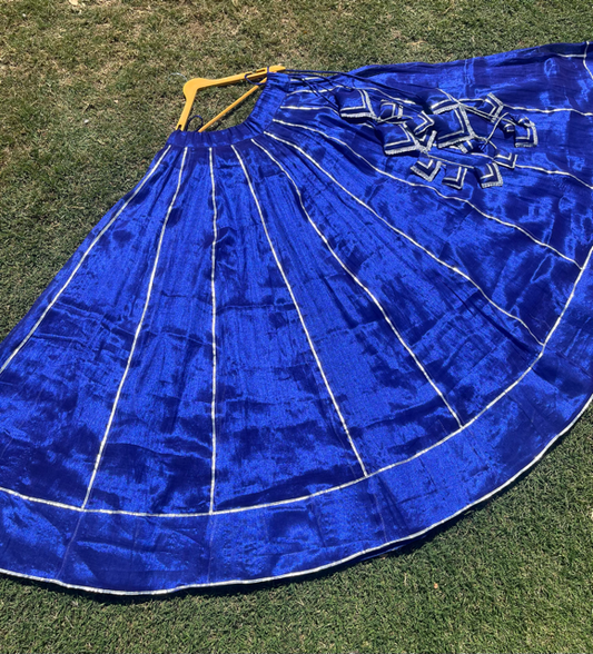 Tissue Cotton Royal Blue Panel Skirt