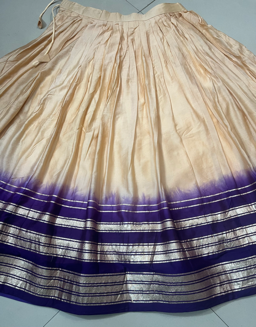 Chanderi Cream Chaitali Wedding Lehenga