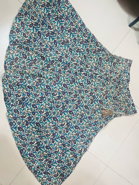 Bangalori Silk Multicolor Indian Skirt