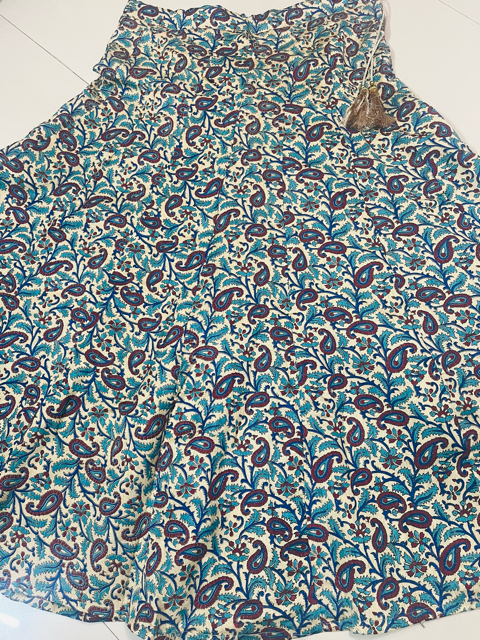 Bangalori Silk Multicolor Indian Skirt