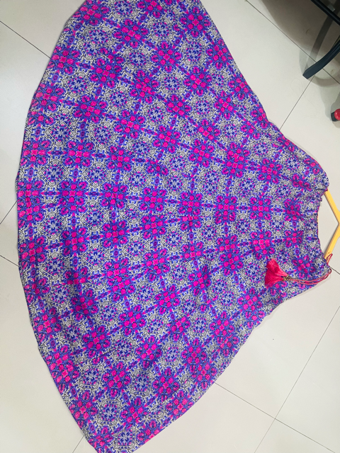 Bangalori Silk Purple Multicolor Indian Skirt