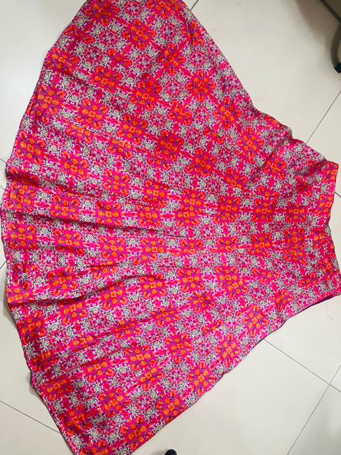 Bangalori Silk Fuchsia Indian Skirt