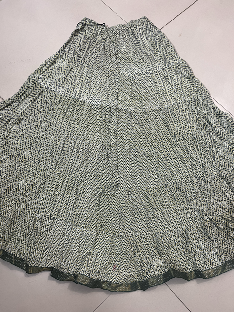 Jaipur Cotton Green Indian Skirt