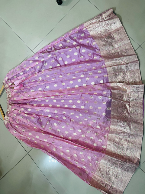 Tissue Banarasi Pink Wedding Lehenga
