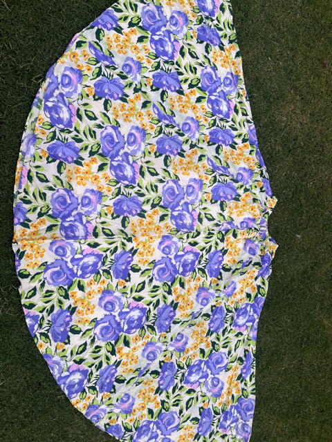 Flared Purple Crepe Indian Skirt