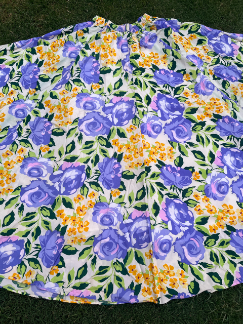 Flared Purple Crepe Indian Skirt