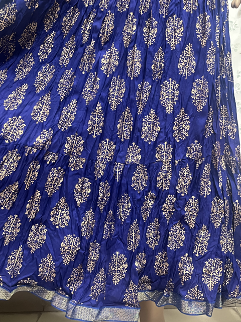 Jaipuri Navy Blue Indian Skirt