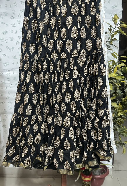 Jaipuri Black Indian Skirt