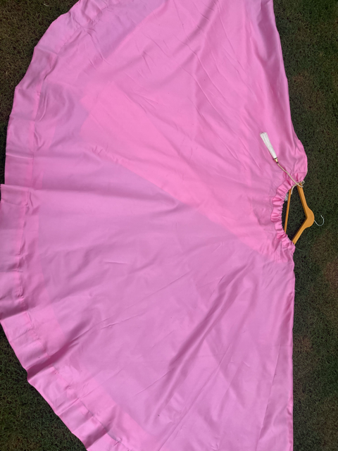 Flared Pink Silk Indian Skirt
