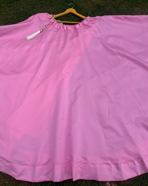 Flared Pink Silk Indian Skirt