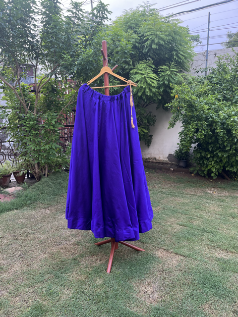 Flared Purple Silk Indian Skirt