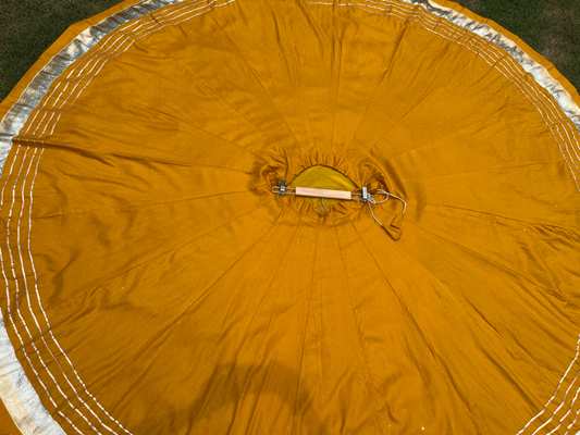 Flared Yellow Rayon Indian Skirt