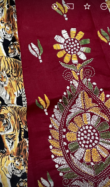 Kantha Red Cotton Wrap Skirt