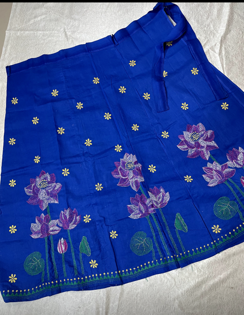 Kantha Cotton Wrap Skirt