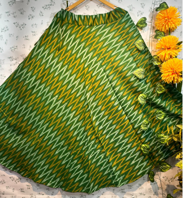 Ikea Cotton Green Skirt