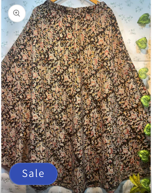Kalamkari Gule Cotton Skirt - Main Image
