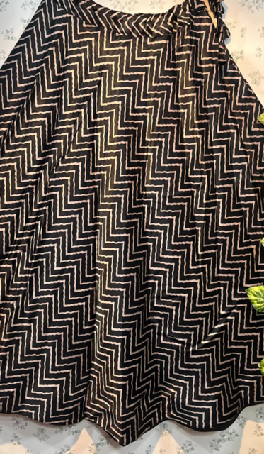 Black Mashru Silk Skirt