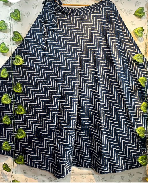 Blue Mashru Silk Skirt