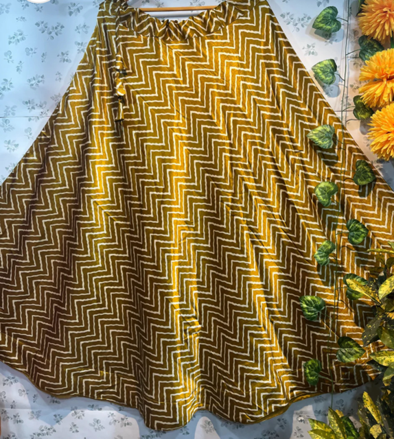 Golden Mashru Silk Skirt