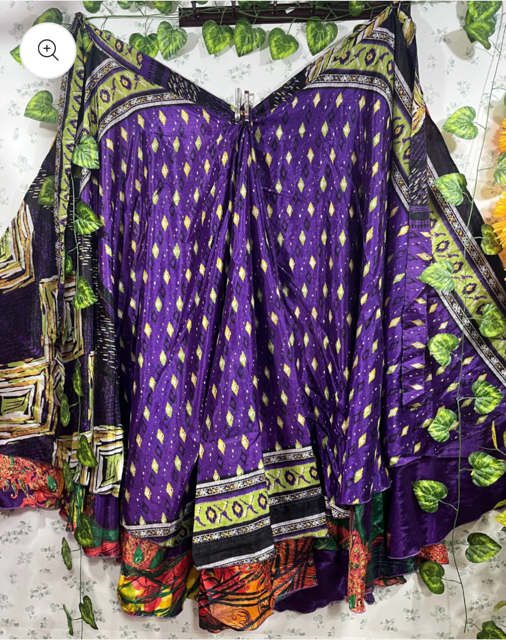 Bohemian Purple Wrap Around Skirt