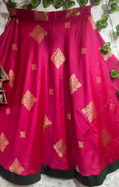 Pink Cori Silk Skirt