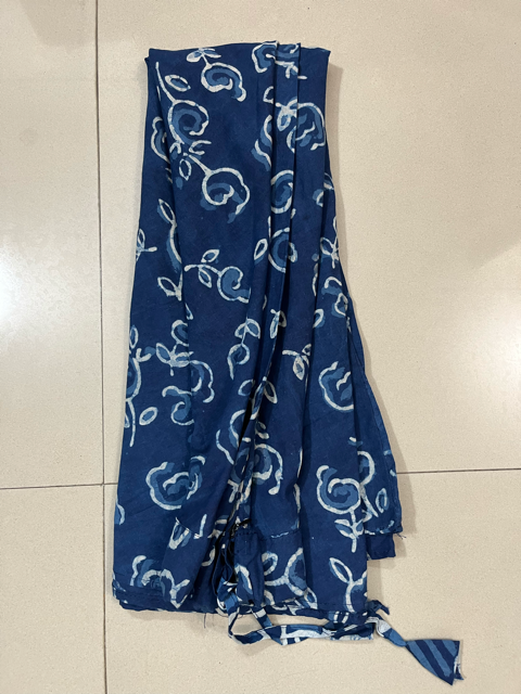 Ajrakh Indigo Champa Cotton Indian Skirt