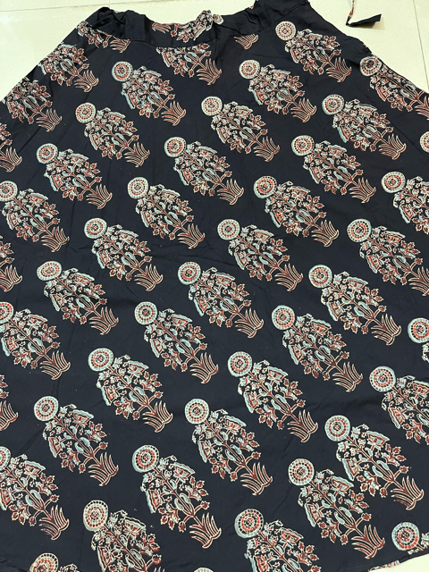 Ajrakh Block Print Cotton Skirt