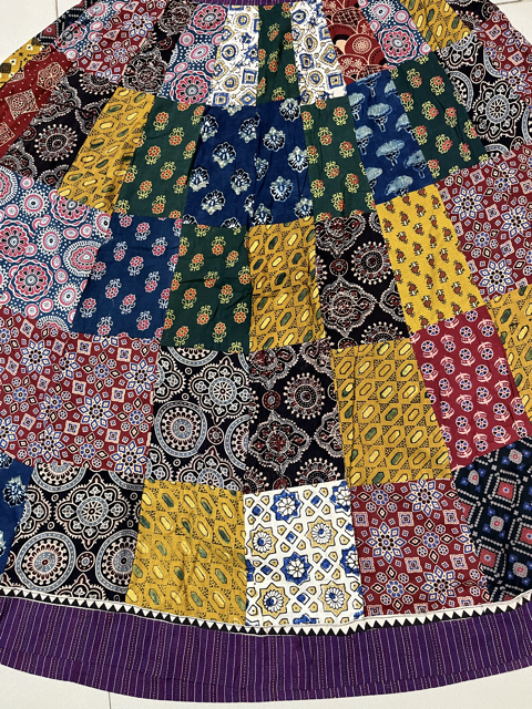 Ajrakh Multipatch Cottn Skirt