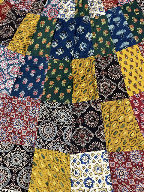 Ajrakh Multipatch Cotton Skirt