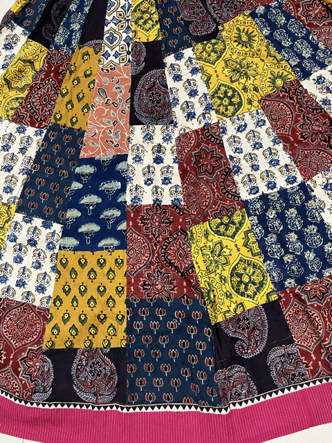 Ajrakh Multipatch Cotton Skirt