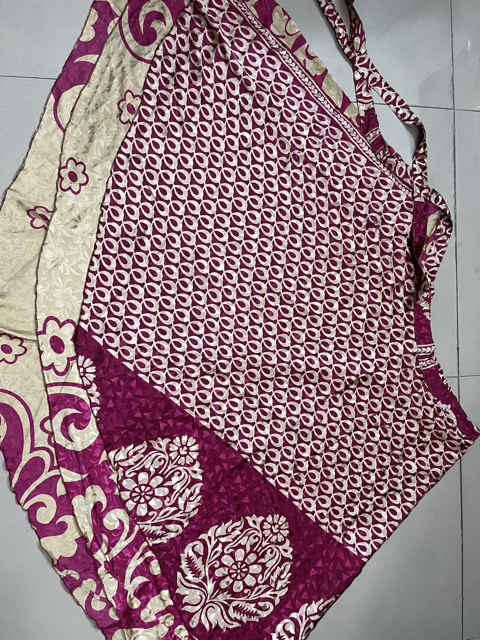 Bohemian Wrap Around Silk Skirt