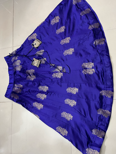 Purplish Poly Silk Skirt
