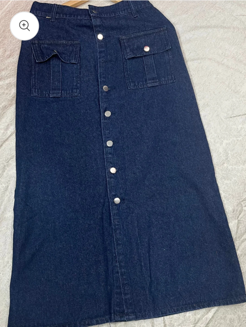 Denim Dark Blue Long Skirt