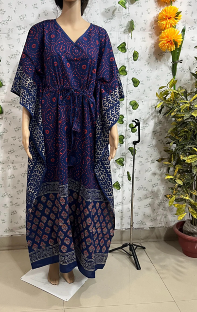 Block Print Cotton Kaftan