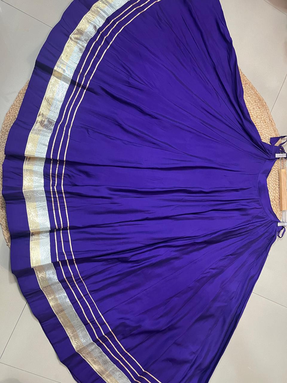 Purple Pari Roman Silk Lehenga Choli