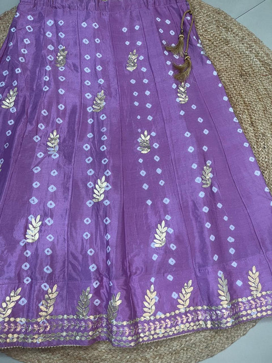 Lavender Silk China Festive Lehenga