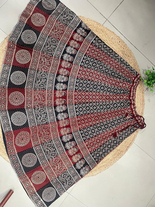 Mashru Silk Vaijanti Panel Indian Skirt