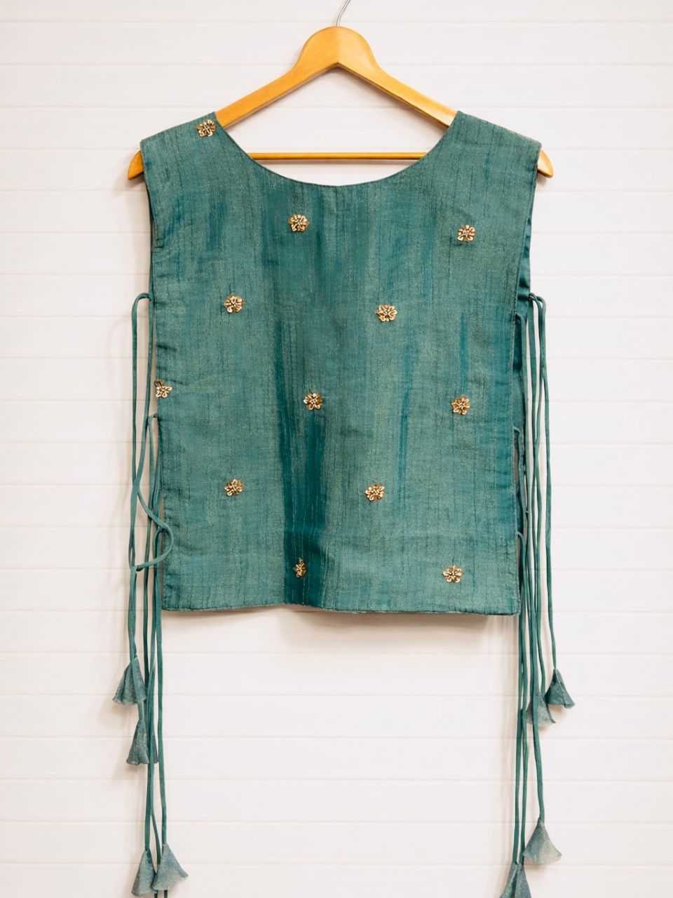 Teal Crush Tissue Gunna Wedding Lehenga