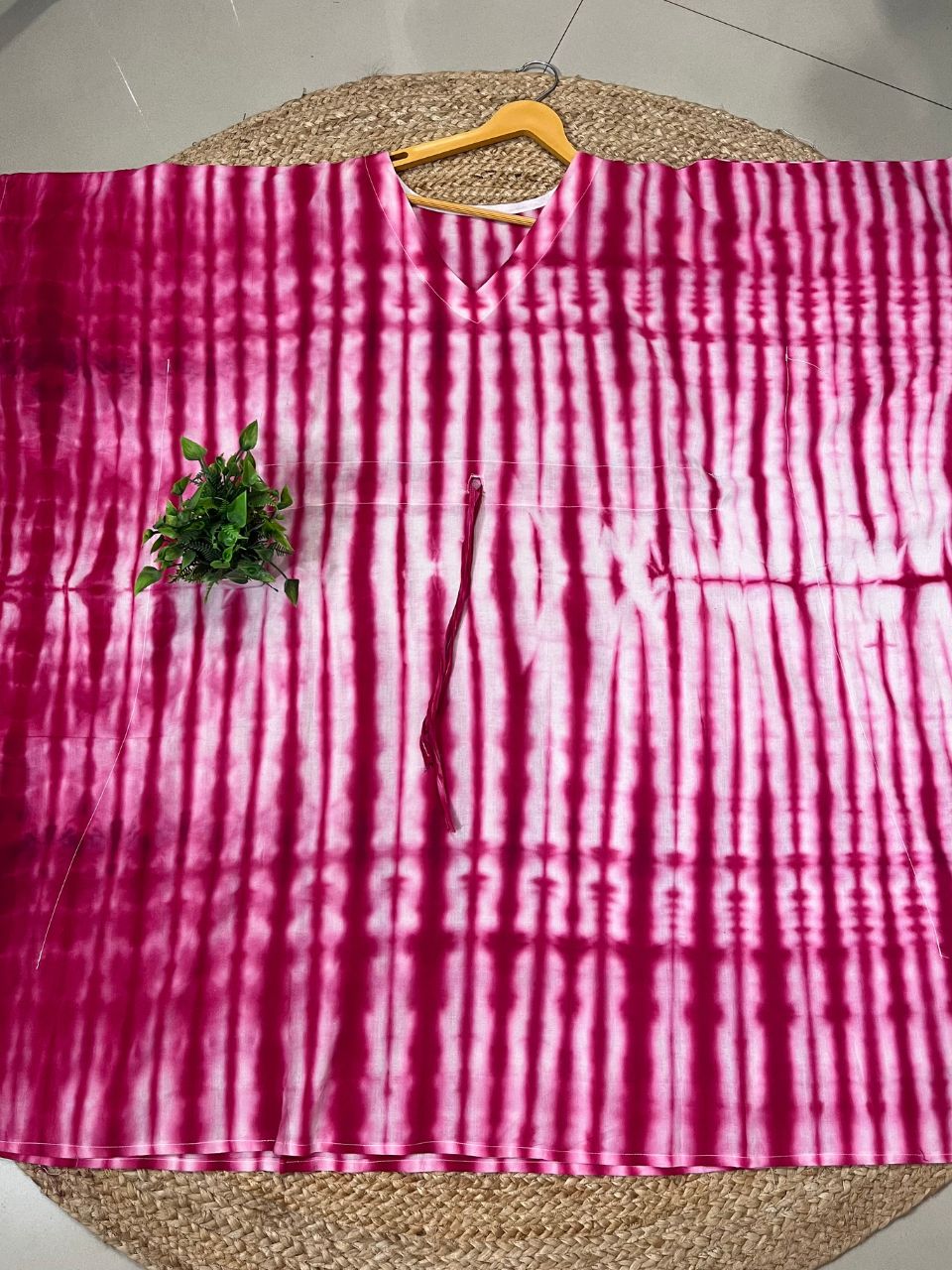 Tie Dye Cotton Fuchsia Suhani Kurti Kaftan
