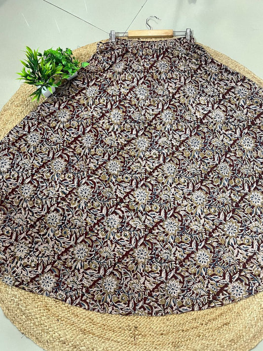 Kalamkari Gule Cotton Indian Skirt