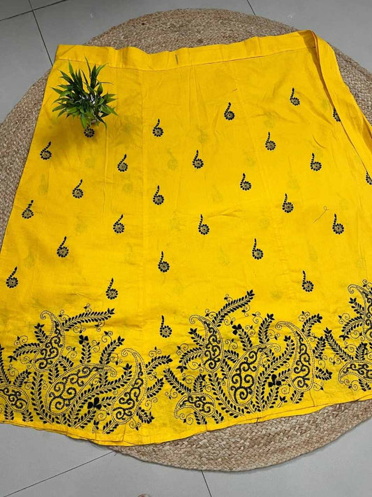 Kantha Yellow Yashi Wrap Skirt